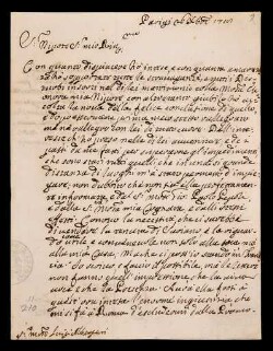 Lettera di Bentivoglio, Marco Cornelio a Albergati Capacelli, Luigi