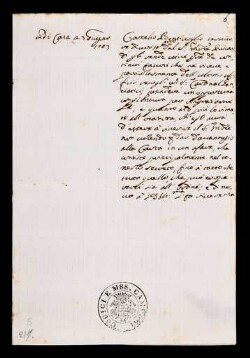 Lettera di Bentivoglio, Marco Cornelio a Riccardi, Francesco