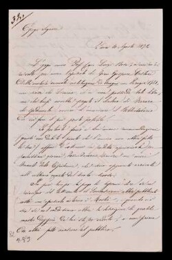 Lettera di Corradi, Alfonso a Cittadella, Luigi Napoleone
