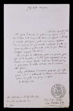 Lettera di Perrone, Giovanni a Gnoli, Tommaso