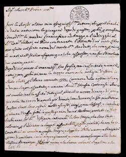 Lettera di Guarnacci, Mario a Venuti, Benvenuto Giuseppe