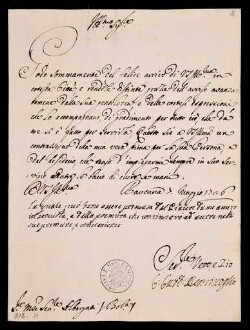 Lettera di Bentivoglio, Marco Cornelio a Albergati Capacelli, Luigi