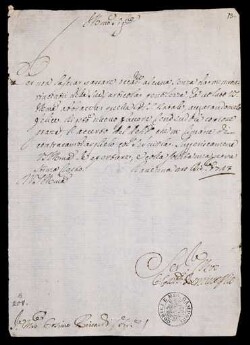 Lettera di Bentivoglio, Marco Cornelio a Riccardi, Cosimo