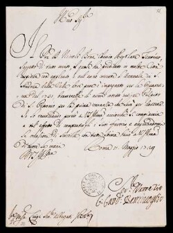 Lettera di Bentivoglio, Marco Cornelio a Albergati Capacelli, Luigi