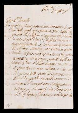 Lettera di Bentivoglio, Marco Cornelio a Bentivoglio, Luigi